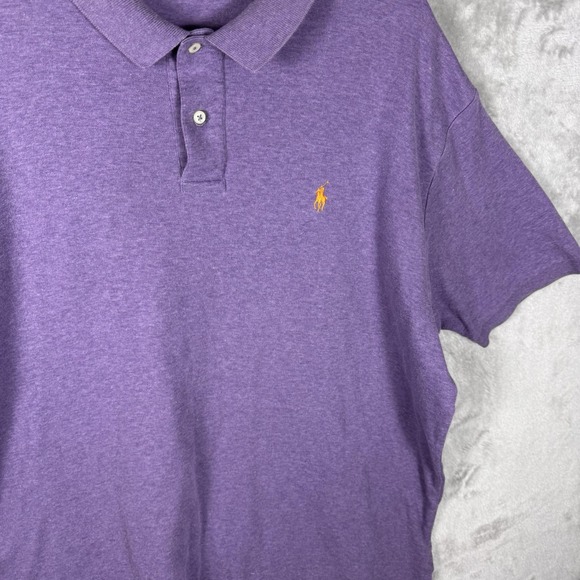 Polo Ralph Lauren Polo Shirt Mens 2XL Purple Classic Fit Short Sleeve Cotton - Picture 2 of 11